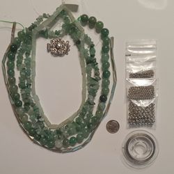 Statement Necklace Beads And Findings Aventurine 