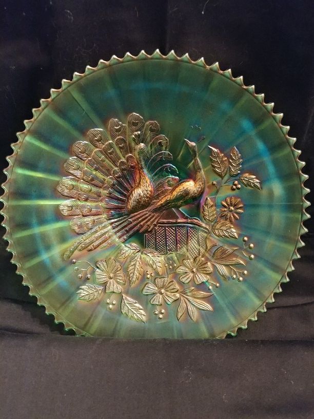 Rare Northwood Iridescent Carnival Glass Plate