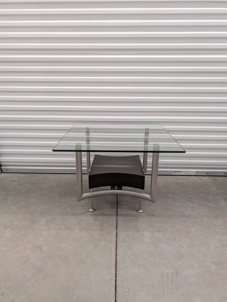 Glass Top End / Side Table - Delivery Available