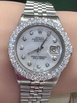 PreOwned Rolex 36mm DateJust Silver Diamond Dial -Non Quick