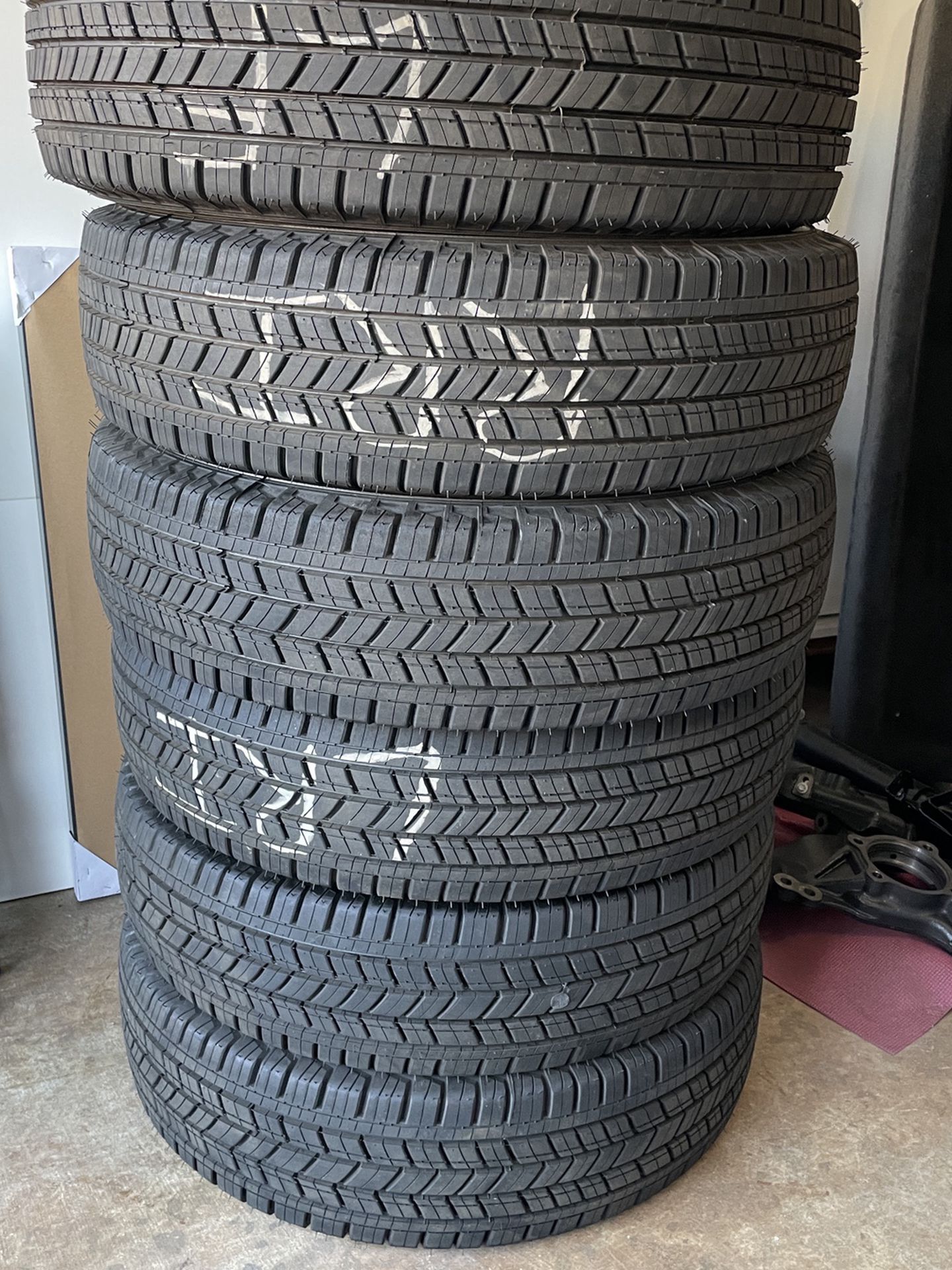 BRAND NEW - 6 - Michelin LT235/80R17 Tires w/ Stock Rims