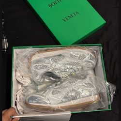 Bottega Veneta Silver White Shoes