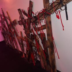 Halloween Decor Cross  All Of Them For $100 , Wood And Metal 