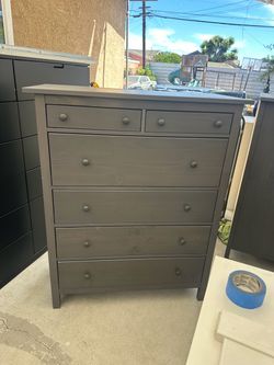 Gray ikea hemnes dresser