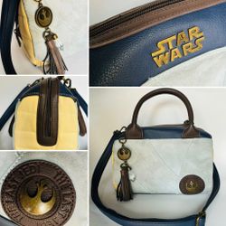 Star Wars Rey Canvas and PU Leather Dotty Satchel *Pre-Owned*