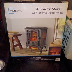 Mainstays 3d Electric Stove With Infrared Quartz Heater