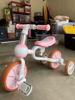 XJD 3-in-1 Toddler Tricycle -  Pink