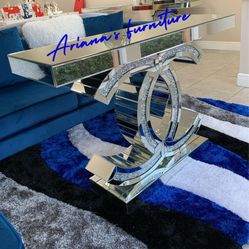 New C Design Console Table Encrusted Diamonds 
