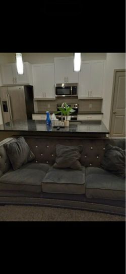 Grey soft couch