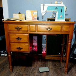 Vintage Singer Deluxe Zig Zag Sewing Machine 