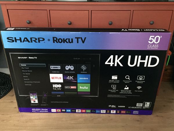 Sharp 4K UHD TV with HDR Roku TV Smart LED 50/" Class 2160p