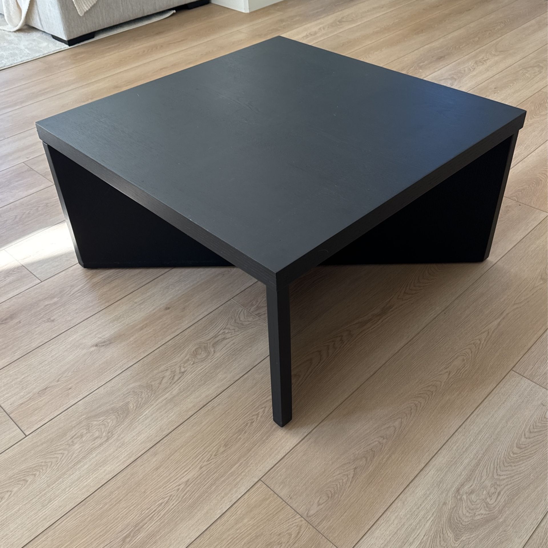 River Heights Square Wooden Coffee Table Black - Thresholdâ„¢ designed with Studio McGee: Modern Crisscross Leg Design