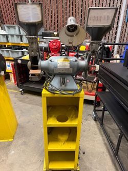 Bundle deal 2 Double-End Bench Grinders and dewalt grinder with 2 stands