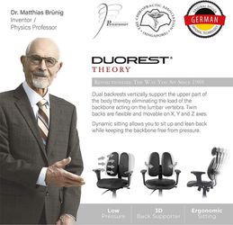 Duorest Dual-Backrests Alpha - Ergonomic Office Chair Home Office Desk Chairs Executive Office Chair Best Office Chair for Lower Back Pain Mesh Office