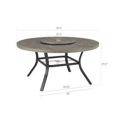 PEAK HOME FURNISHINGS AZUR Beige Patio Dining Set Aluminum Round Table with 1 Stationary Chairs $250