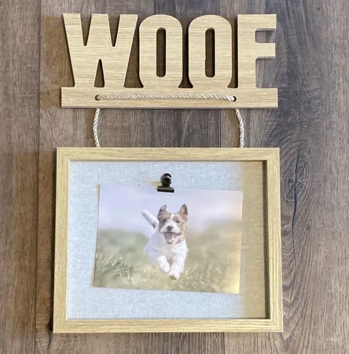 Woof Frame For Dog Picture, New