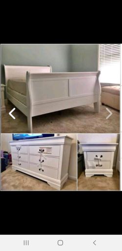 New 4pc. White Queen Bedroom Set