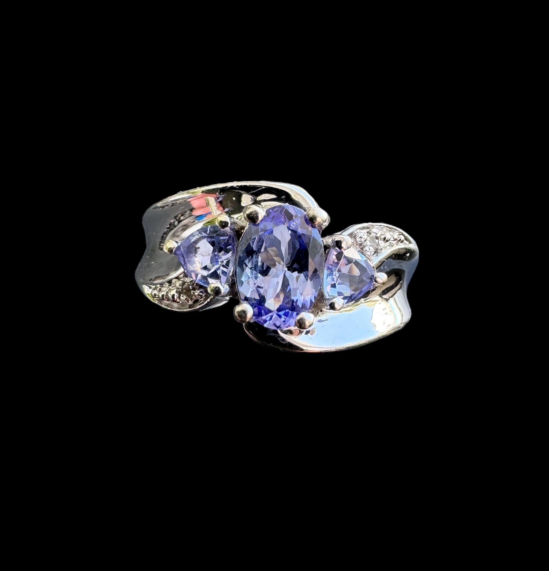14k Gold Tanzanite Diamond Ring