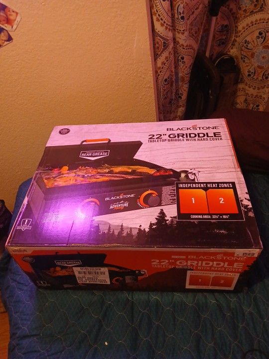 22" Table Top Griddle With Hard Cover