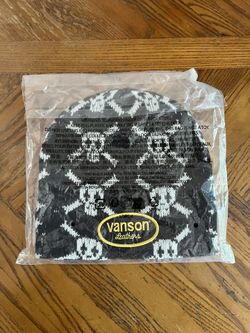 Supreme Vanson Leathers Skull Beanie Black