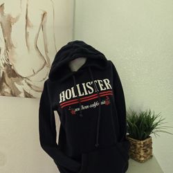 Hollister Pullover Hoodie Color Navy Blue Size Small