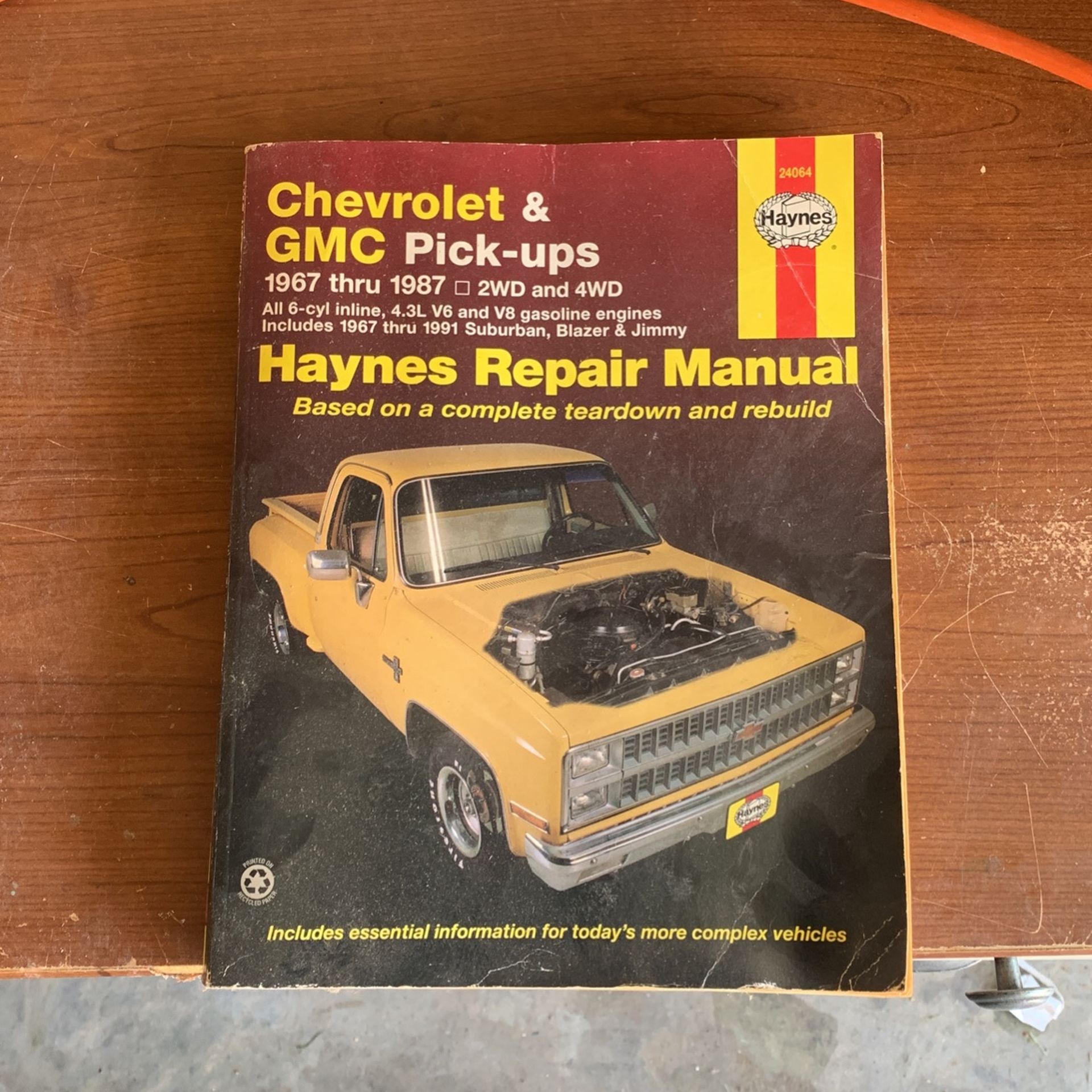 Hayes Repair Manual Chevy Pickups 67 - 87