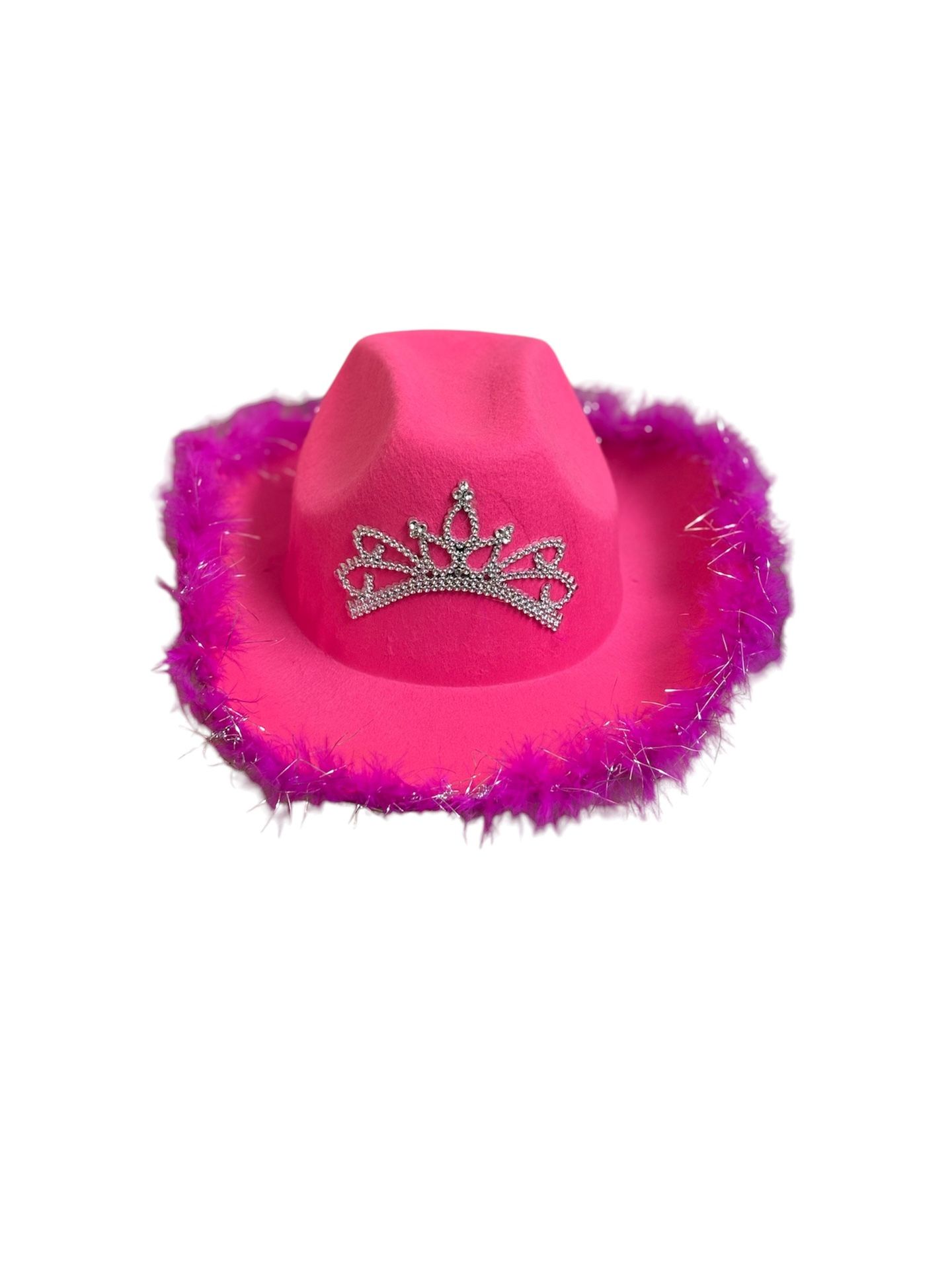 Pink Princess Tiara Cowgirl Hat