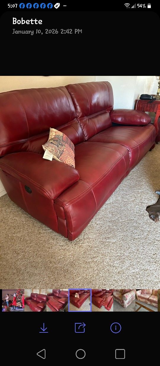 Macey Leather Couch And Loveseat