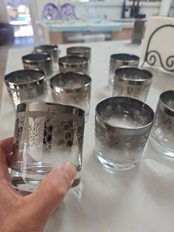 Set of 11 new vintage whiskey water glasses