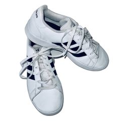 Adidas White & Black Grand Court 2.0 Shoes Sz 3.5