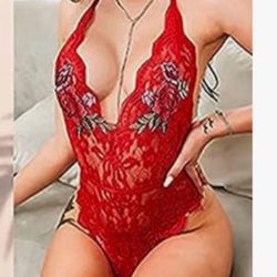 Sexy Lace V-neck Bodysuit