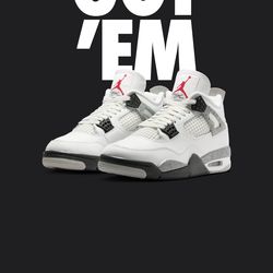 Jordan 4 White Cement