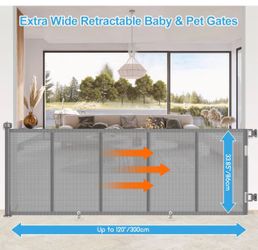 Extra Wide Retractable Baby & Pet Gate