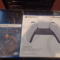 BRAND NEW IN BOX PS5 CONTROLLER AND THE CALLISTO PROTOCOL GAME $80 FINAL PRICE 