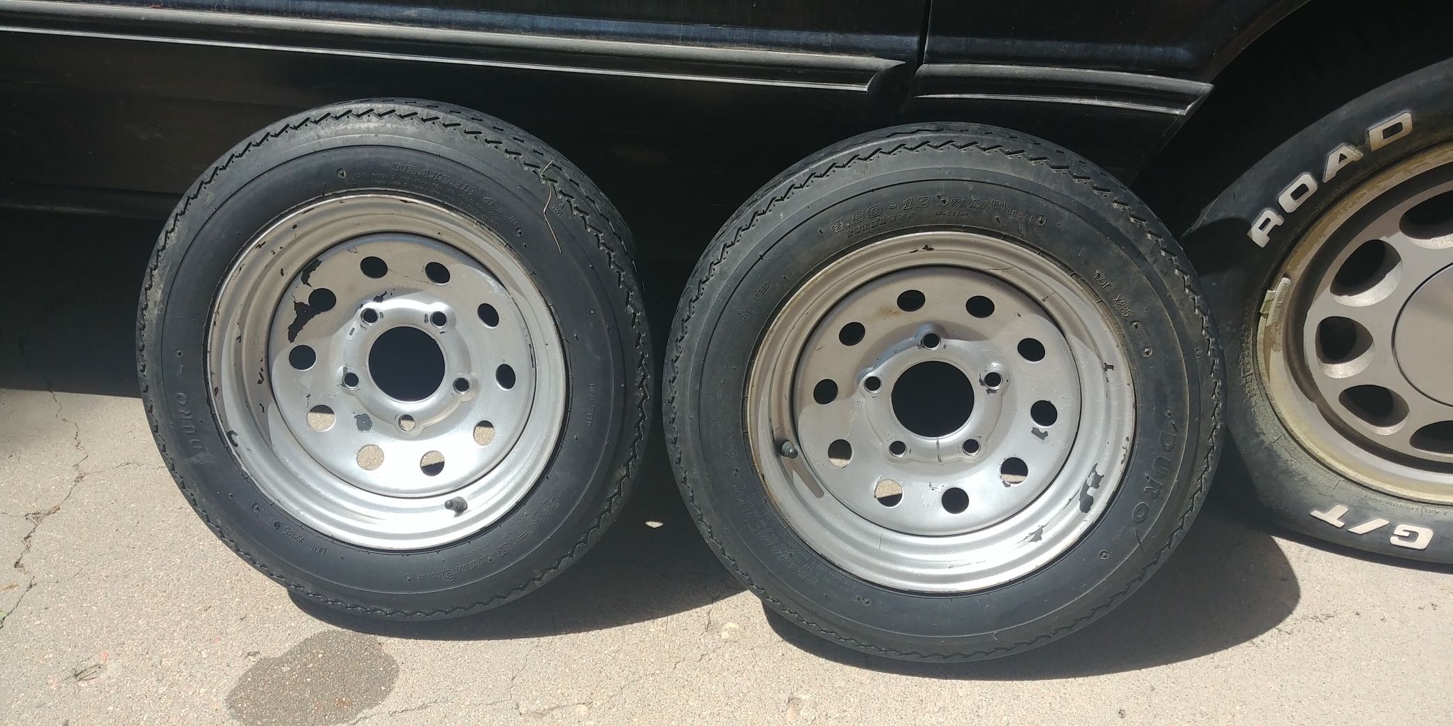 Motorcycle/Utility Trailer 5 Lug Wheels & Tires