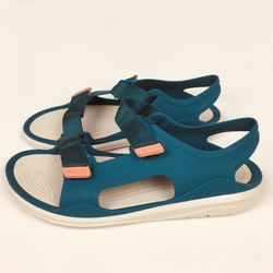 Crocs Swiftwater Expedition Sport Sandals Blue White Women’s Sz 10 New
