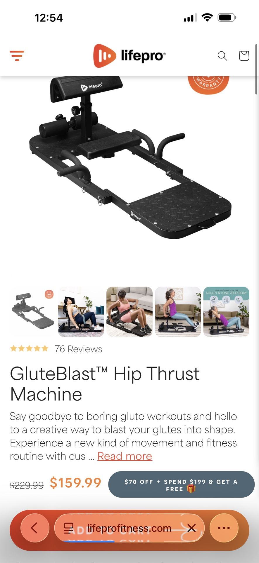 Hip Thrust Machine Barely Used
