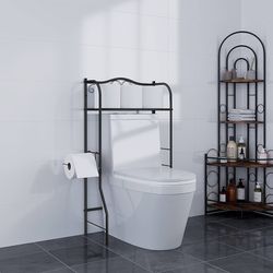 Metal Bathroom Shelf Space Saver: Above Toilet Storage with Shelf Organizer