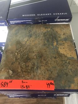 Resilient vinyl tile