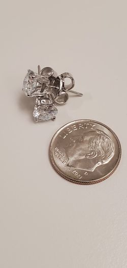 Moissanite 2ct 925 Silver Earrings White