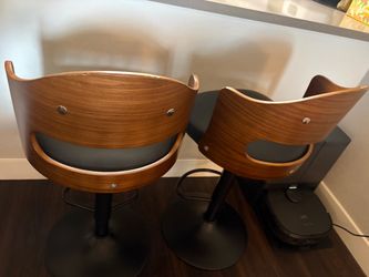 Swivel Bar Stools Set of 2 Adjustable Counter Height Bar Chairs