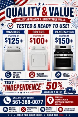 Washers, Dryers, Stoves, and More