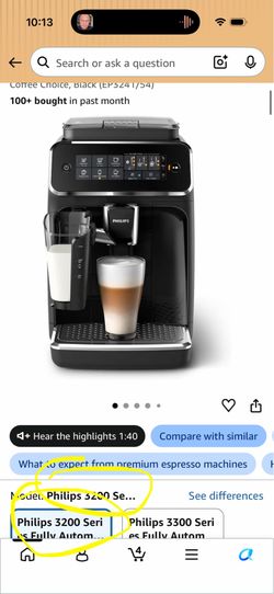3200 Phillips all automatic espresso machine