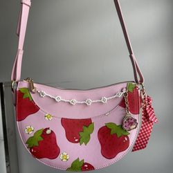 Strawberry Shortcake Beaded Chain Crossbody Purse Exclusive