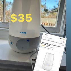 Vicks Filter Free Plus Cool Mist Ultrasonic Humidifier-1.2 Gal