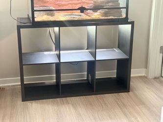 Black 6-Cube Storage Shelf Unit