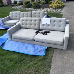 Free West Elm Light Gray Couches – Pickup ASAP