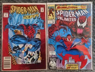 Spider-Man Key Lot 2099 #1 Red Foil + Unlimited #1, 1st Miguel O'Hara 1st Shriek