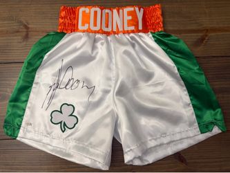 🥊 Gerry Cooney JSA Witnessed Autographed Irish Boxing Trunks 🥊