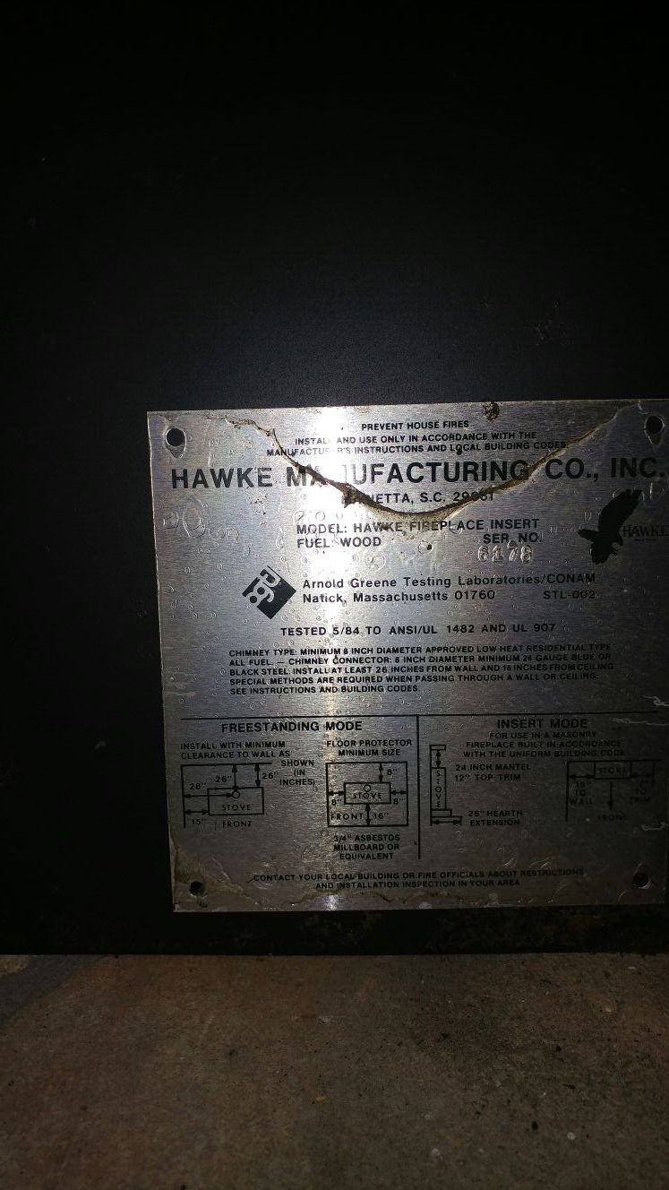 Hawke Fireplace Insert for Sale in Franklin, NC - OfferUp